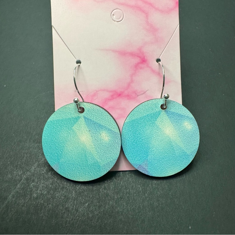Hand Crafted Reversible Wood Earrings on Silver Plated Hooks